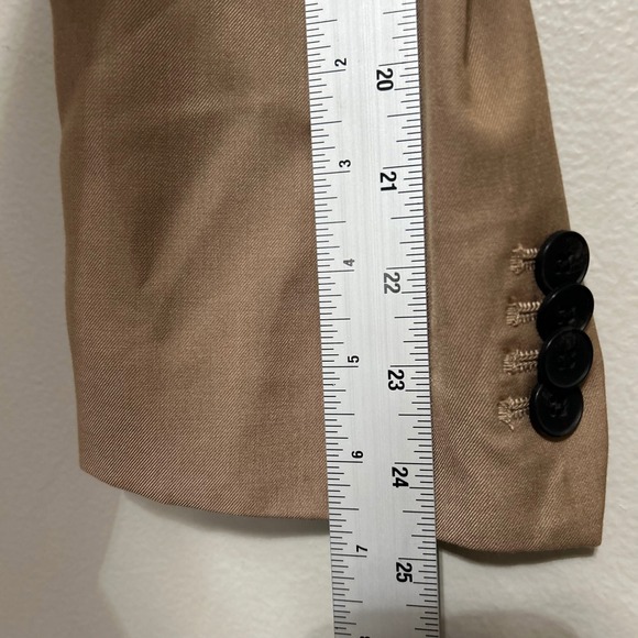 H&M Double Breasted Blazer Women's M Camel Tan NWT Preppy Academic Professional - Picture 7 of 16